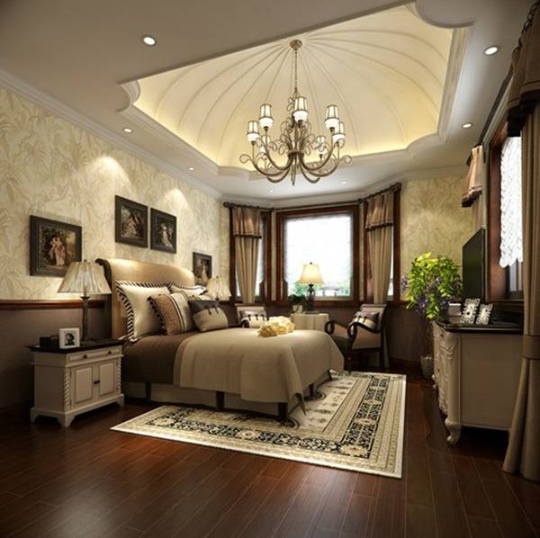 点击大图看下一张：欧式古典欧式古典风格古典风格卧室吊顶案例展示