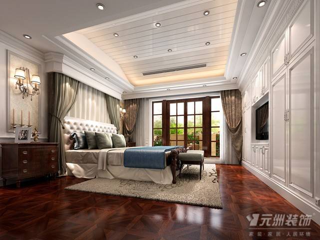 点击大图看下一张：新古典古典新古典风格古典风格卧室别墅效果图