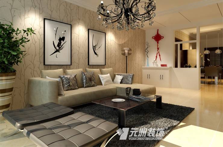 点击大图看下一张：现代现代风格客厅背景墙沙发客厅沙发设计案例展示