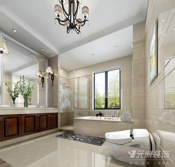 点击大图看下一张：新古典古典新古典风格古典风格别墅浴室装修图