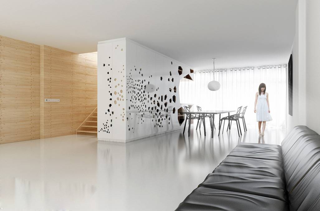 点击大图看下一张:现代简约餐厅吊顶设计案例