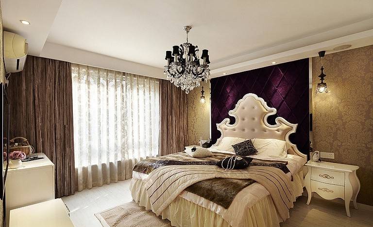 点击大图看下一张：新古典古典卧室装修案例