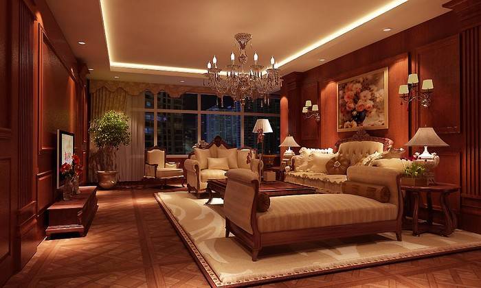 点击大图看下一张:新古典古典客厅图片