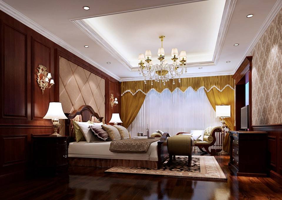 点击大图看下一张：欧式古典卧室设计案例