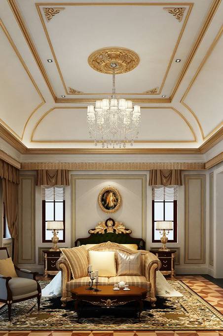 点击大图看下一张：欧式古典卧室案例展示
