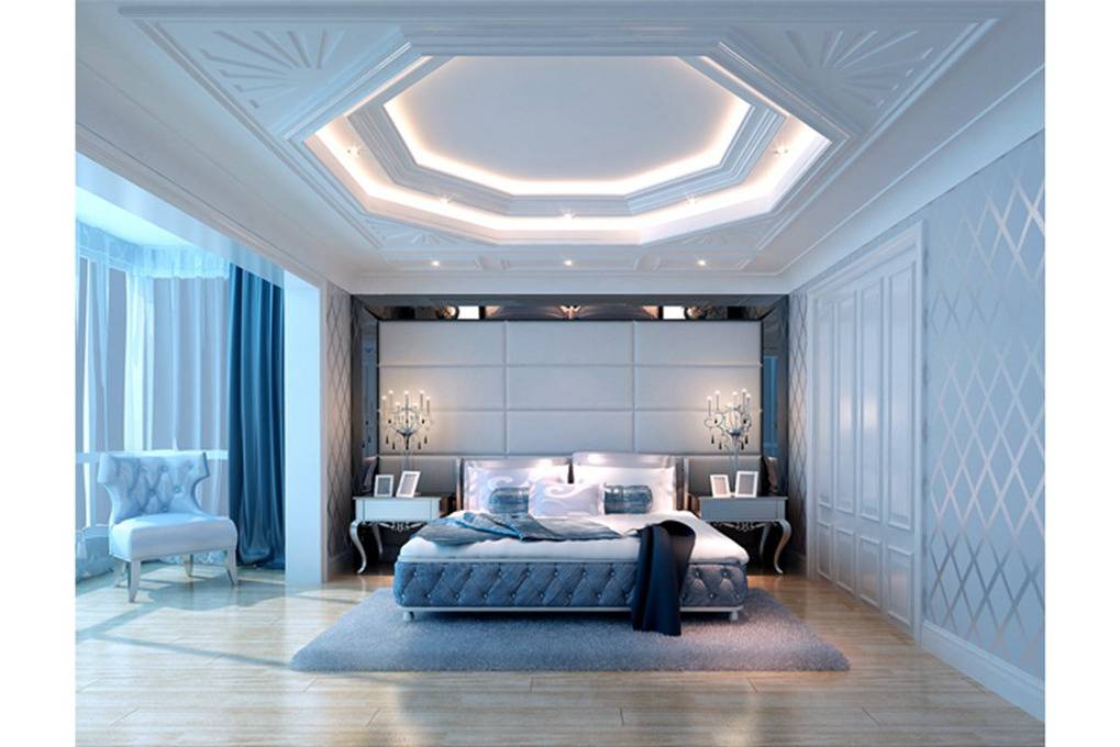 点击大图看下一张：新古典卧室设计方案