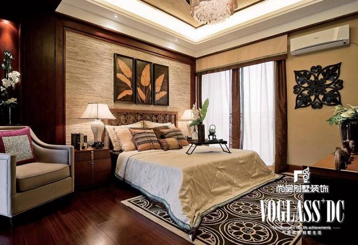 点击大图看下一张：中式新中式卧室装修案例