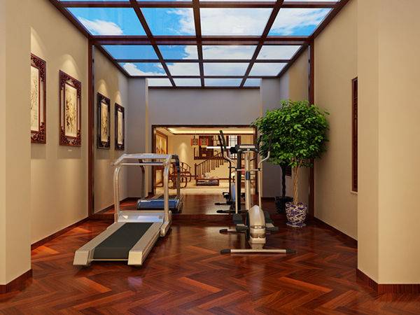 点击大图看下一张：中式健身房设计案例展示