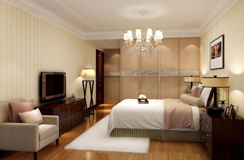 点击大图看下一张：现代卧室单身公寓装修图