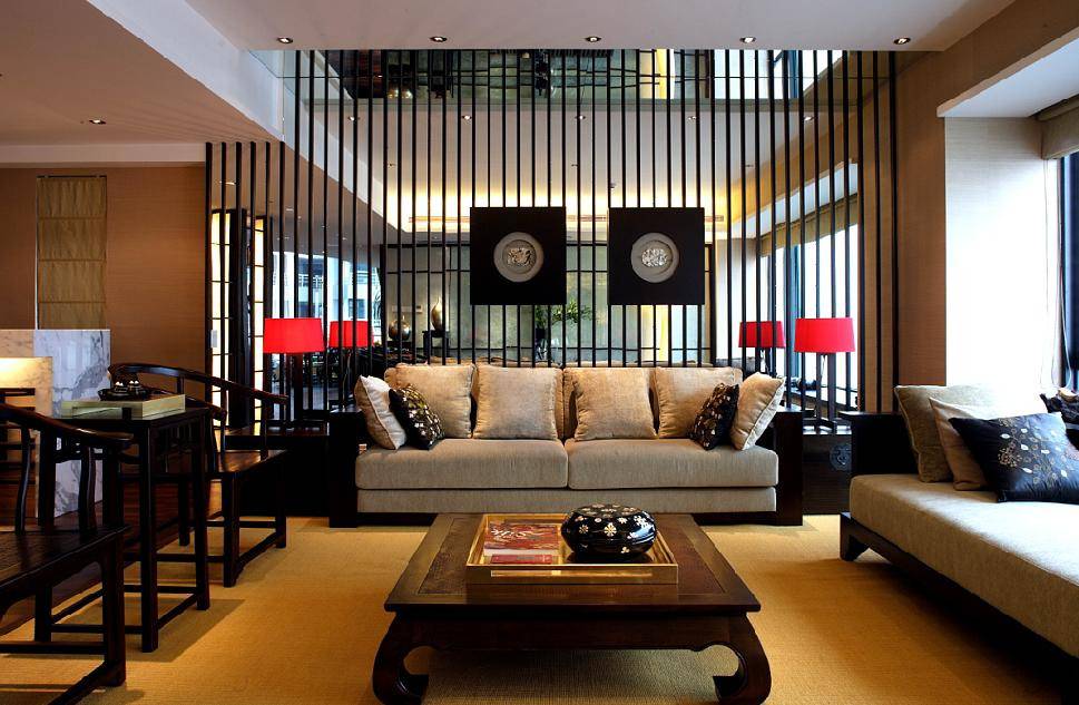点击大图看下一张：中式客厅案例展示