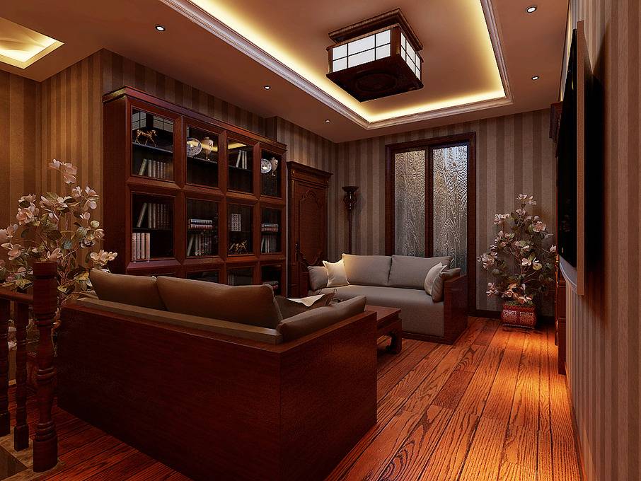 点击大图看下一张:欧式欧式风格跃层吊顶装修效果展示