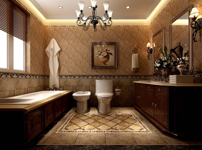 点击大图看下一张：欧式浴室淋浴房设计方案