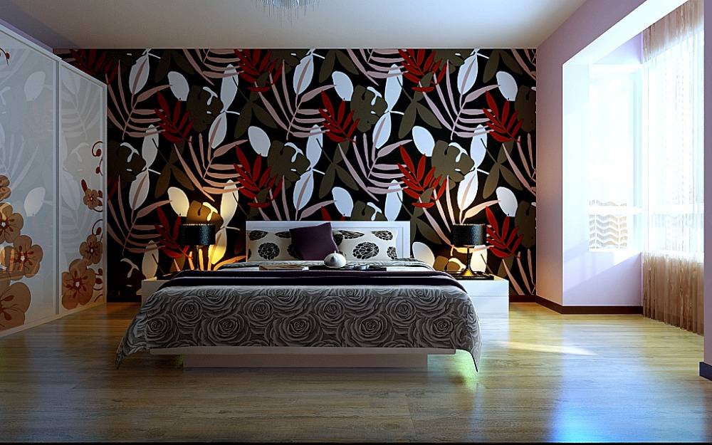 点击大图看下一张：现代卧室设计方案