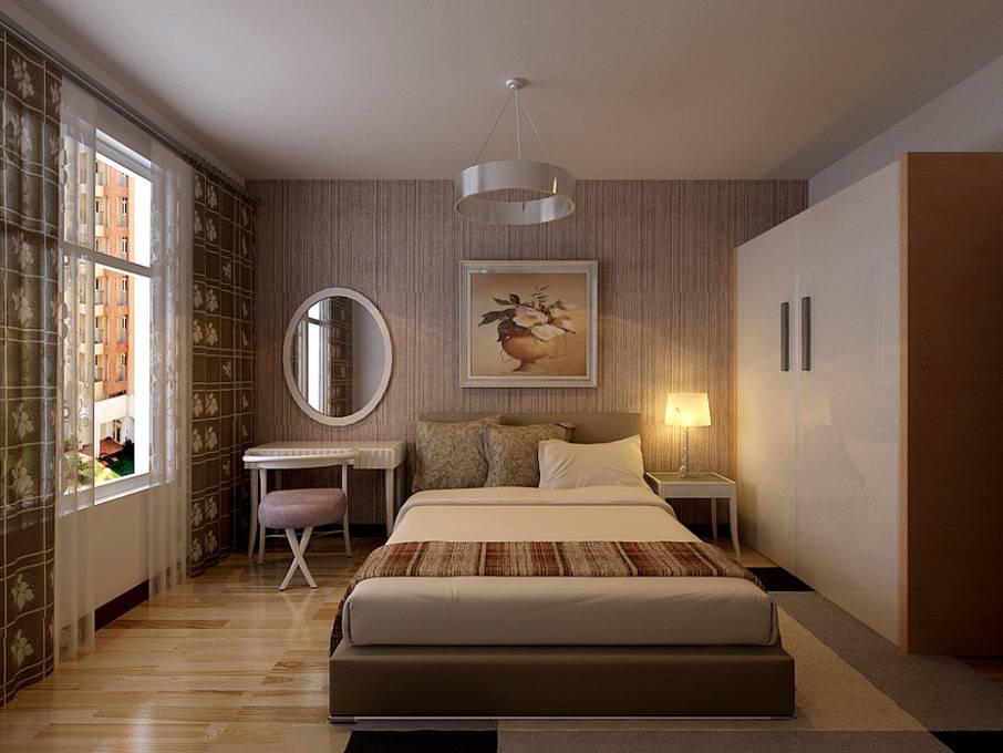 点击大图看下一张：现代卧室装修案例