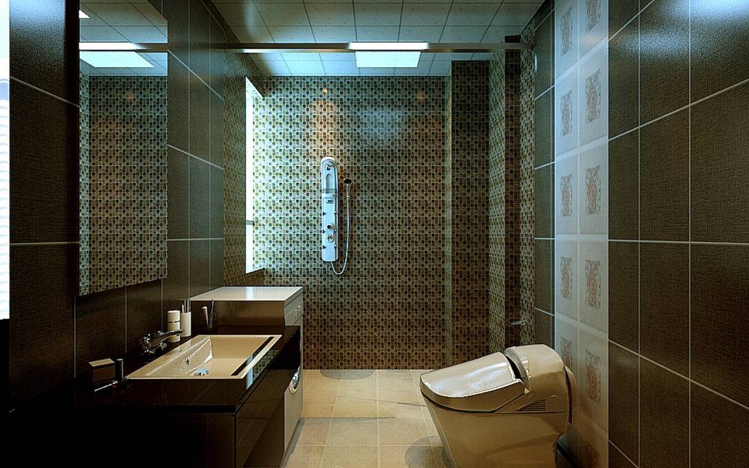 点击大图看下一张：现代简约浴室淋浴房案例展示