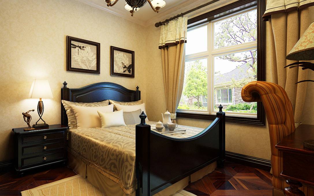 点击大图看下一张：新古典卧室设计案例