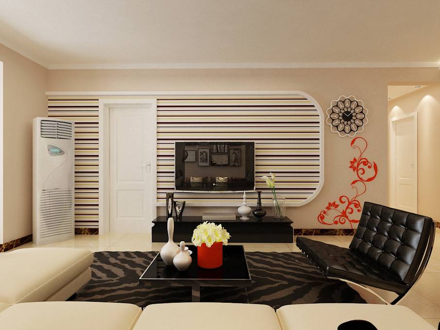 点击大图看下一张:现代客厅电视背景墙效果图