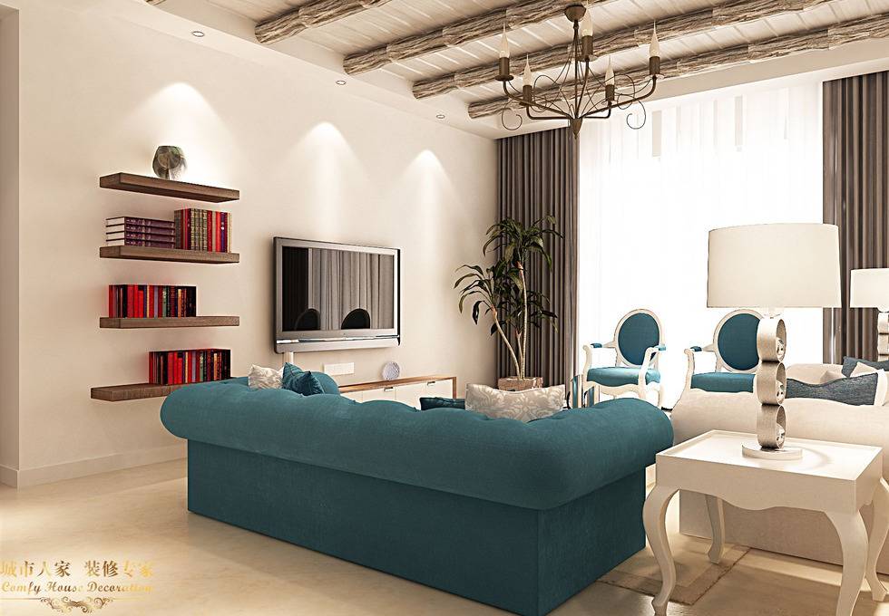 点击大图看下一张：地中海地中海风格客厅装修案例