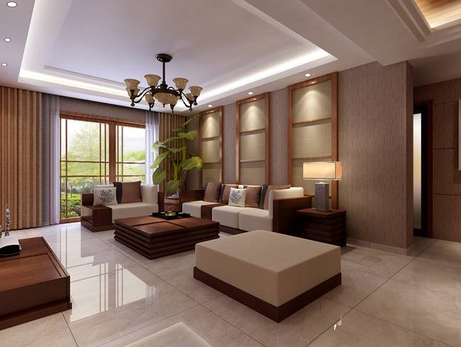 点击大图看下一张：中式中式风格新中式客厅沙发客厅沙发设计案例展示