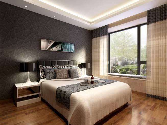 点击大图看下一张：中式中式风格新中式卧室设计案例展示