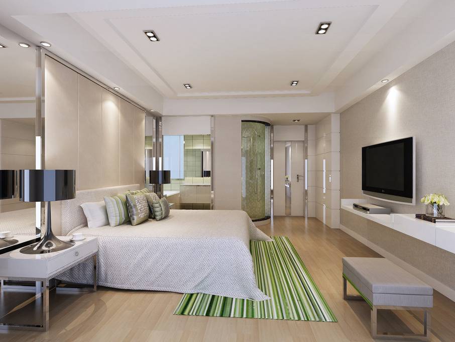 点击大图看下一张:卧室电视背景墙设计方案