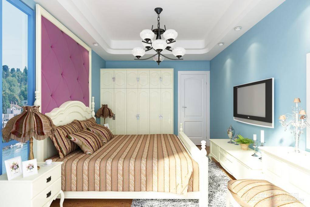 点击大图看下一张:地中海卧室吊顶设计案例展示