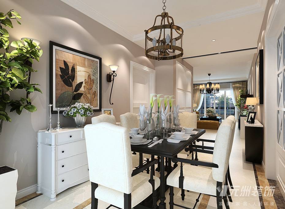 点击大图看下一张:美式餐厅吊顶案例展示