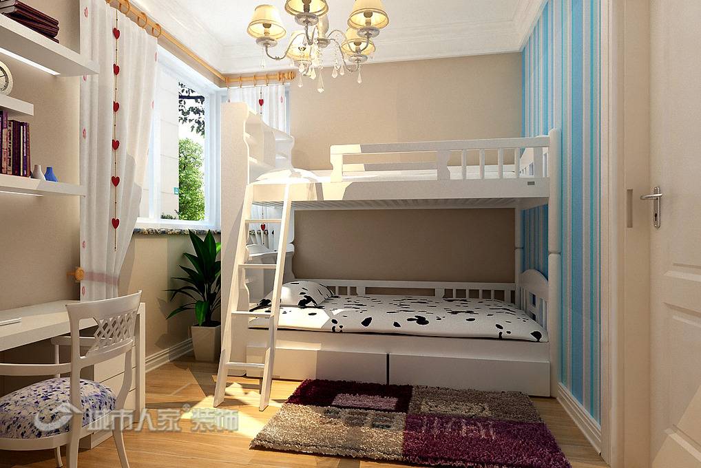 点击大图看下一张：现代简约现代简约简约风格现代简约风格儿童房设计方案