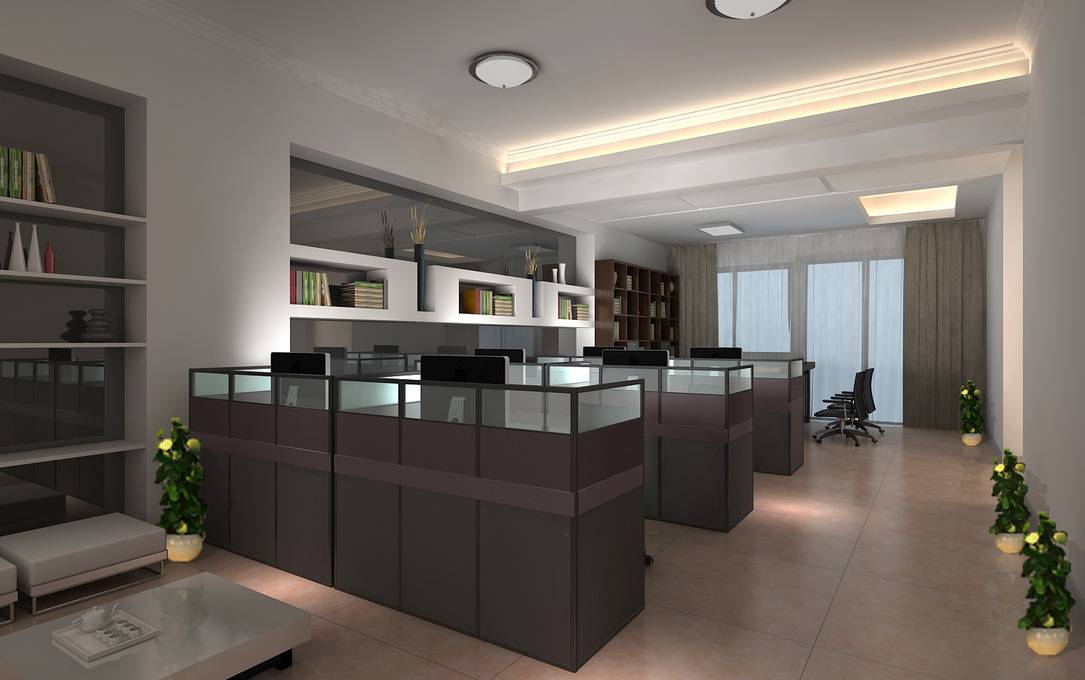 点击大图看下一张：现代现代风格办公室设计案例展示