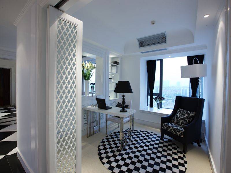 点击大图看下一张：现代简约现代简约书房设计案例展示