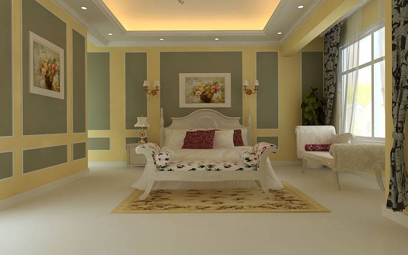 点击大图看下一张：田园卧室案例展示