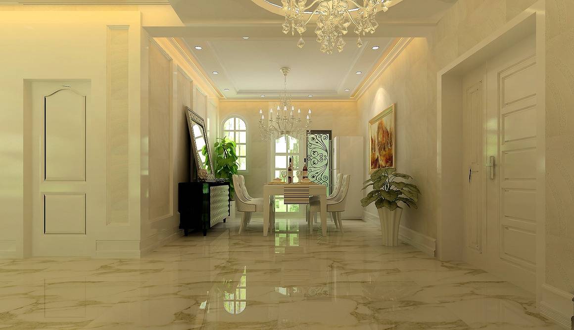 点击大图看下一张:欧式简约欧式风格餐厅图片