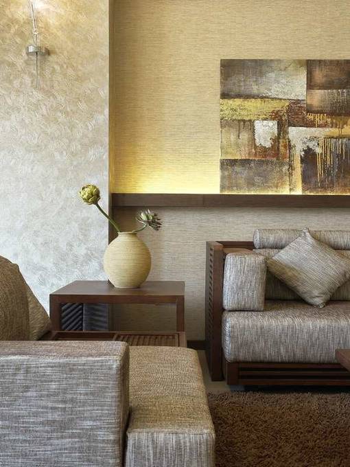 点击大图看下一张：中式中式风格客厅背景墙沙发客厅沙发设计图