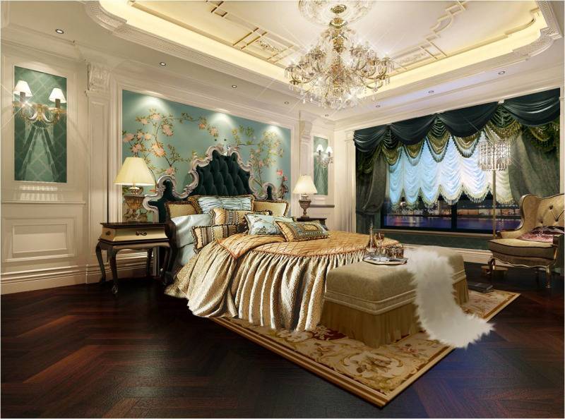 点击大图看下一张：欧式卧室装修案例