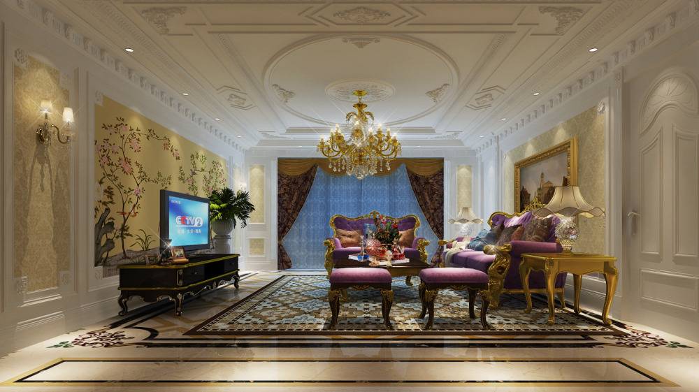 点击大图看下一张:欧式客厅电视背景墙装修图