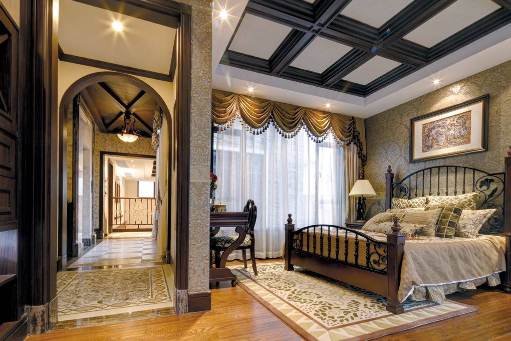 点击大图看下一张：新古典古典新古典风格古典风格卧室别墅设计案例展示