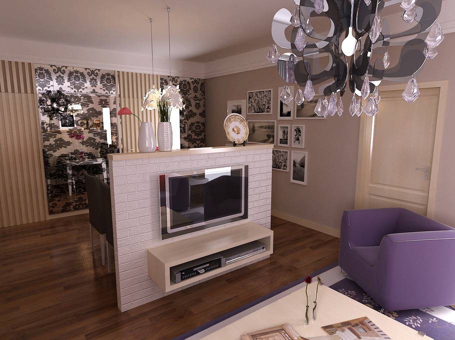 点击大图看下一张:现代客厅吊顶电视背景墙设计方案