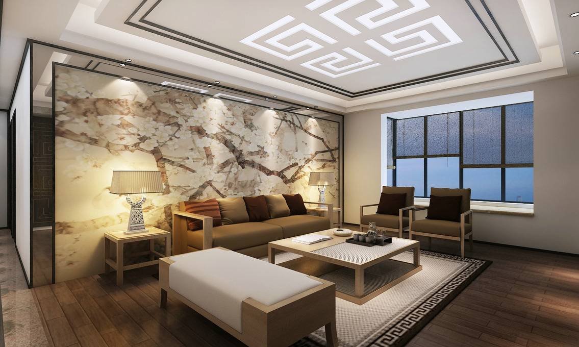 点击大图看下一张：中式新中式客厅图片