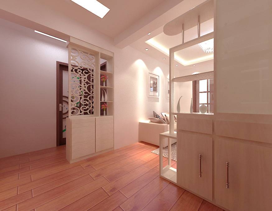 点击大图看下一张:现代玄关吊顶玄关柜装修效果展示