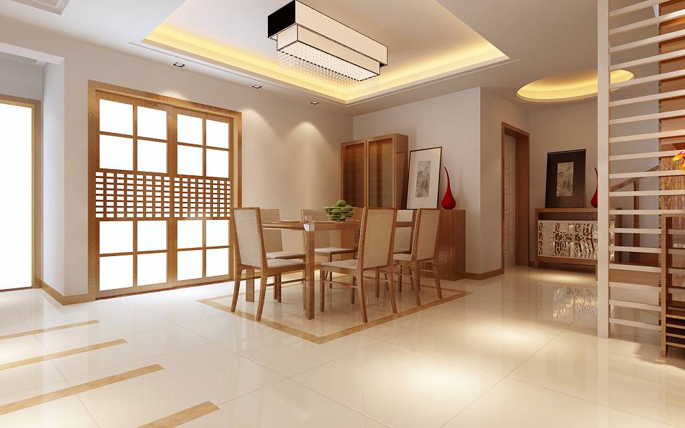 点击大图看下一张:现代餐厅吊顶设计案例展示