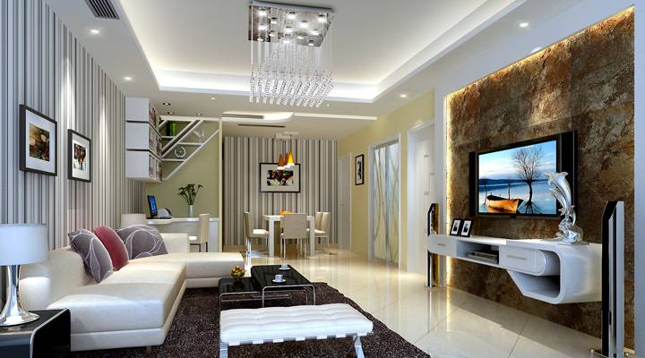 点击大图看下一张:现代客厅装修案例