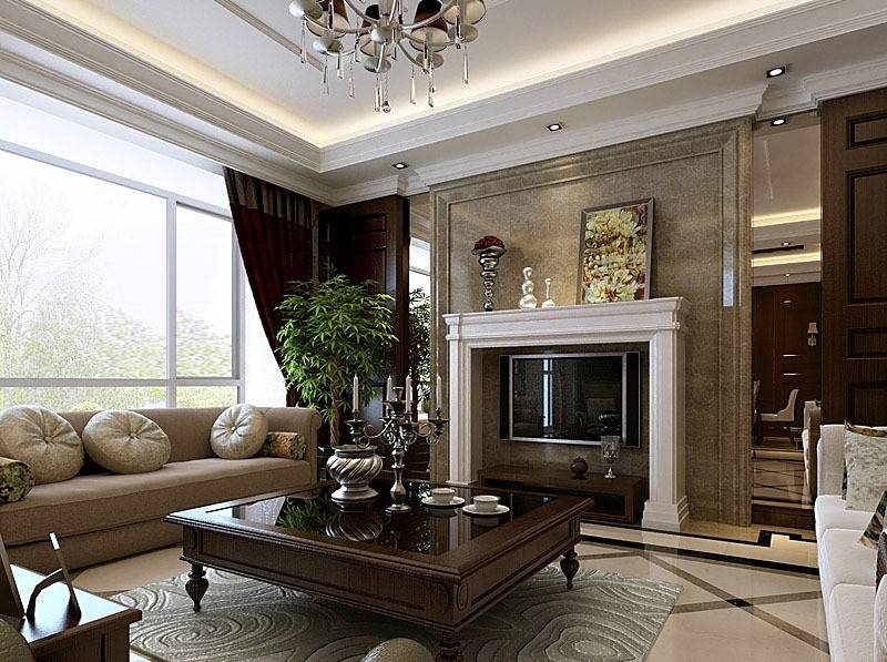 点击大图看下一张：简欧简欧风格客厅装修图