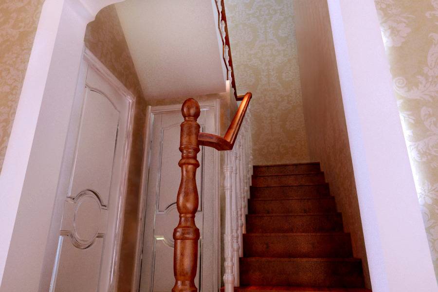 点击大图看下一张：欧式别墅楼梯设计方案