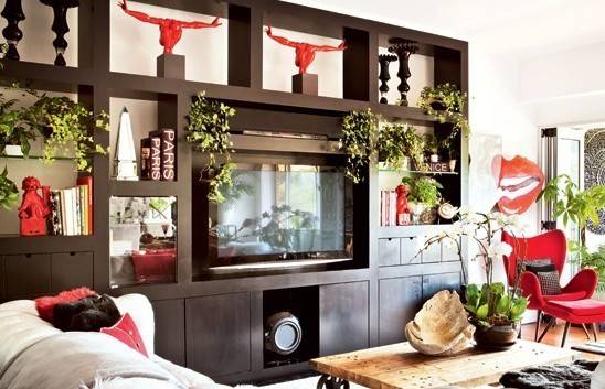 点击大图看下一张：客厅沙发茶几组合柜设计方案