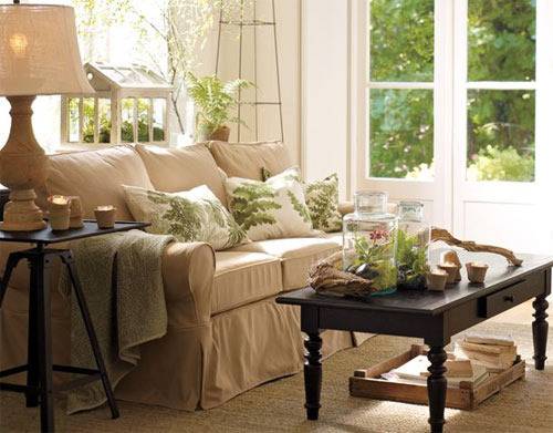 点击大图看下一张：清新自然客厅沙发装修图