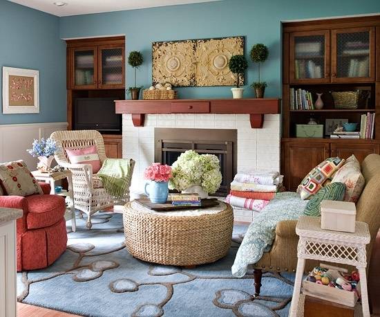 点击大图看下一张：客厅沙发单人沙发装修效果展示