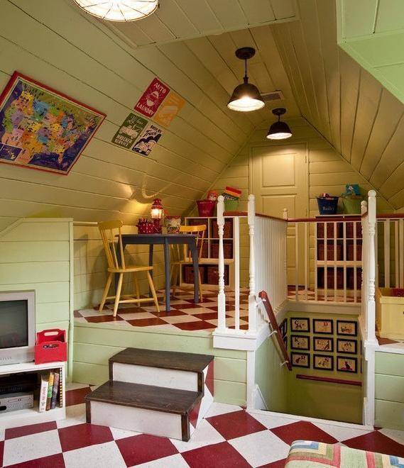 点击大图看下一张：儿童房阁楼实木地板木地板复合地板图片
