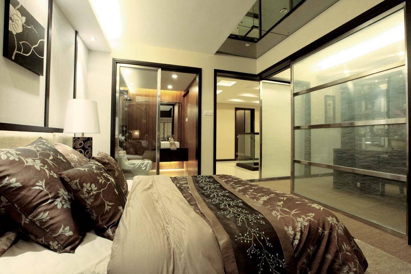 点击大图看下一张：现代简约中式卧室设计方案