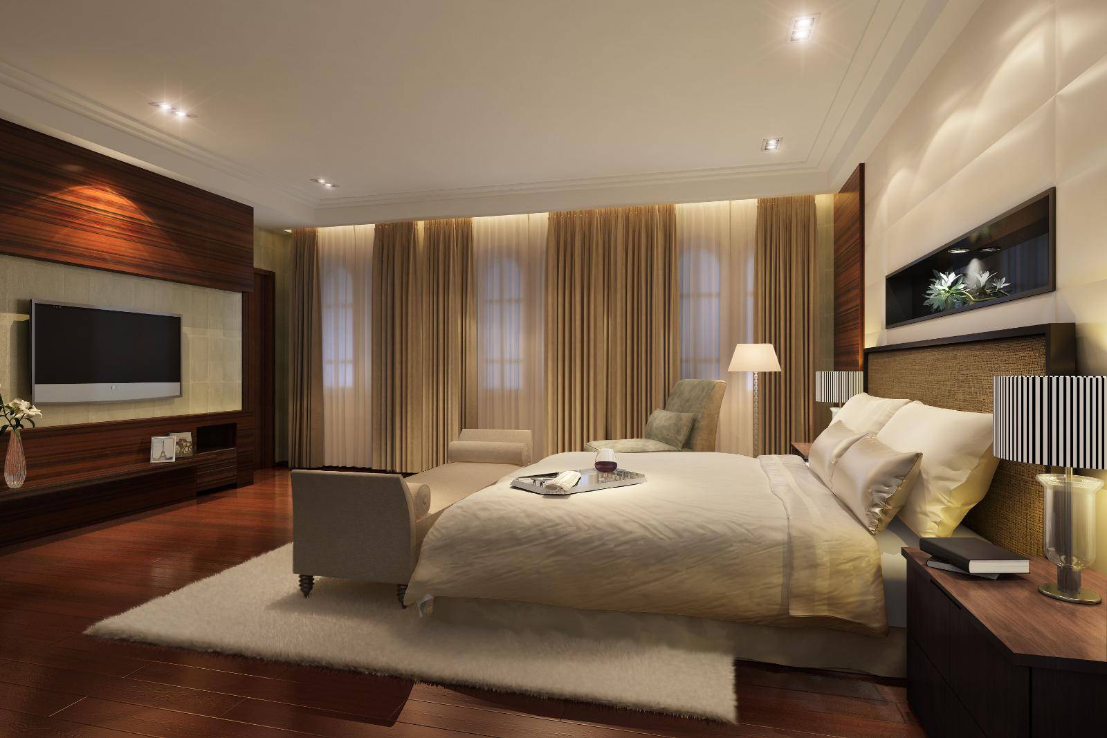 点击大图看下一张：现代简约客厅装修案例