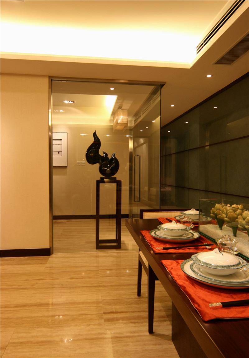 点击大图看下一张：新古典新中式餐厅走廊图片